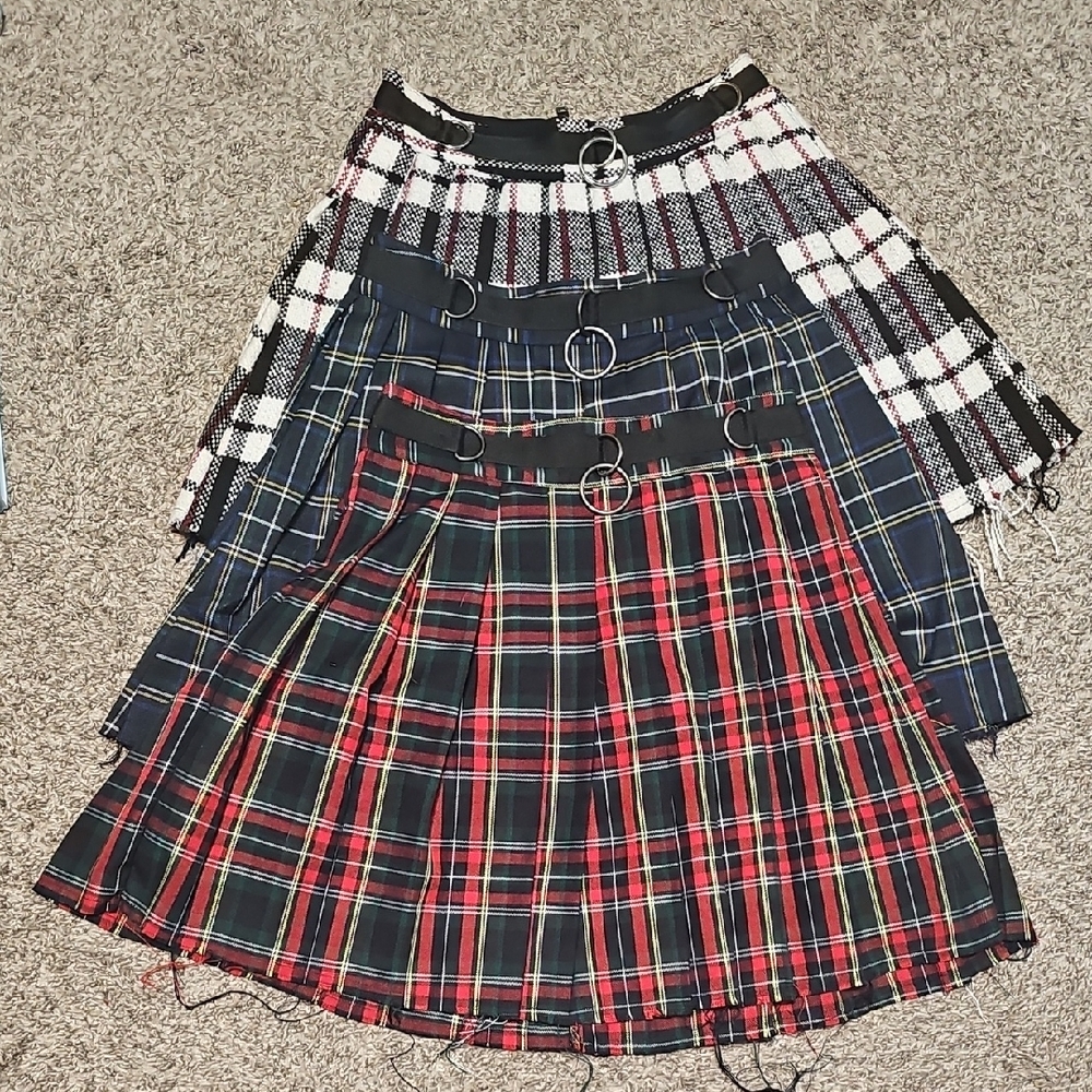 Plaid Skirts, Set of 3!
